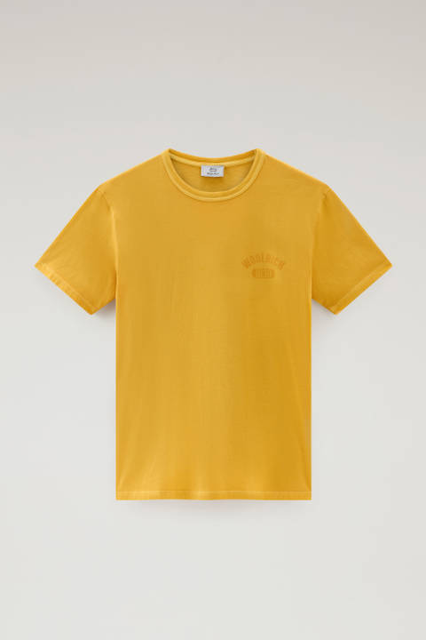 Garment-Dyed T-Shirt in Pure Cotton Yellow photo 2 | Woolrich