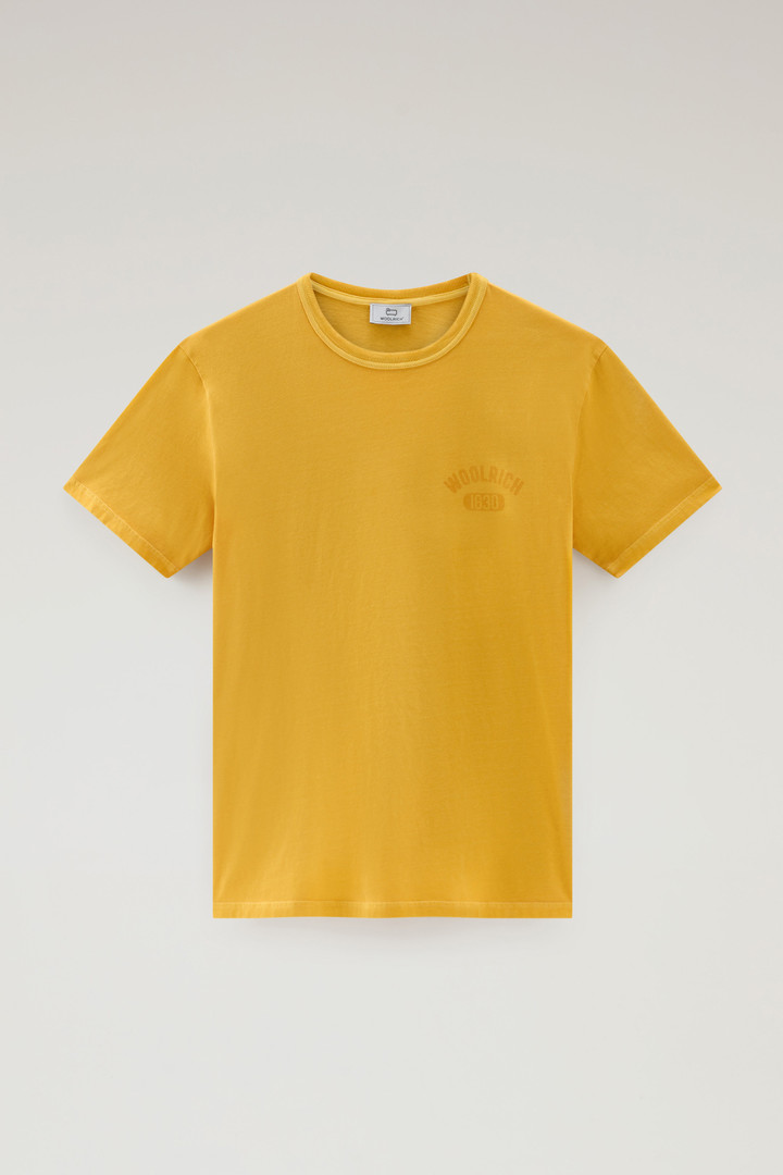 Garment-Dyed T-Shirt in Pure Cotton Yellow photo 5 | Woolrich