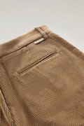 Pantalon plissé en velours côtelé doux