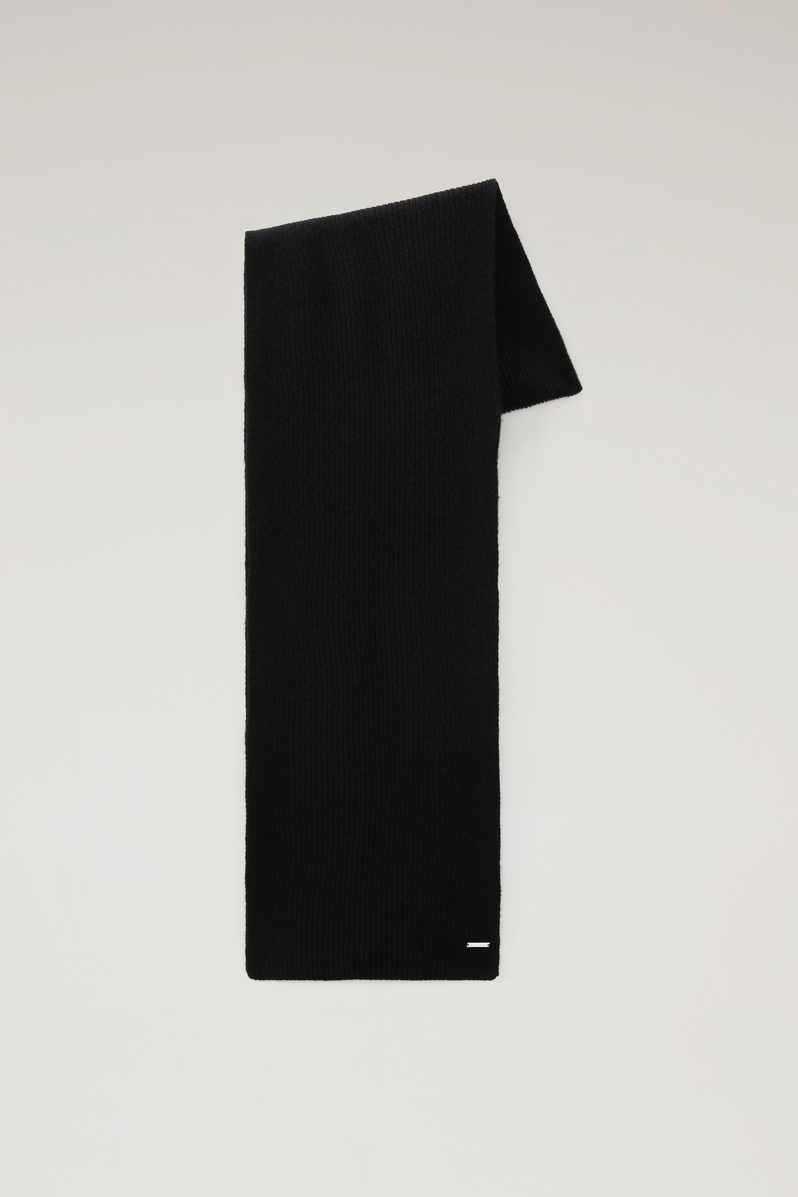 Cashmere Ribbed Scarf Black | Woolrich