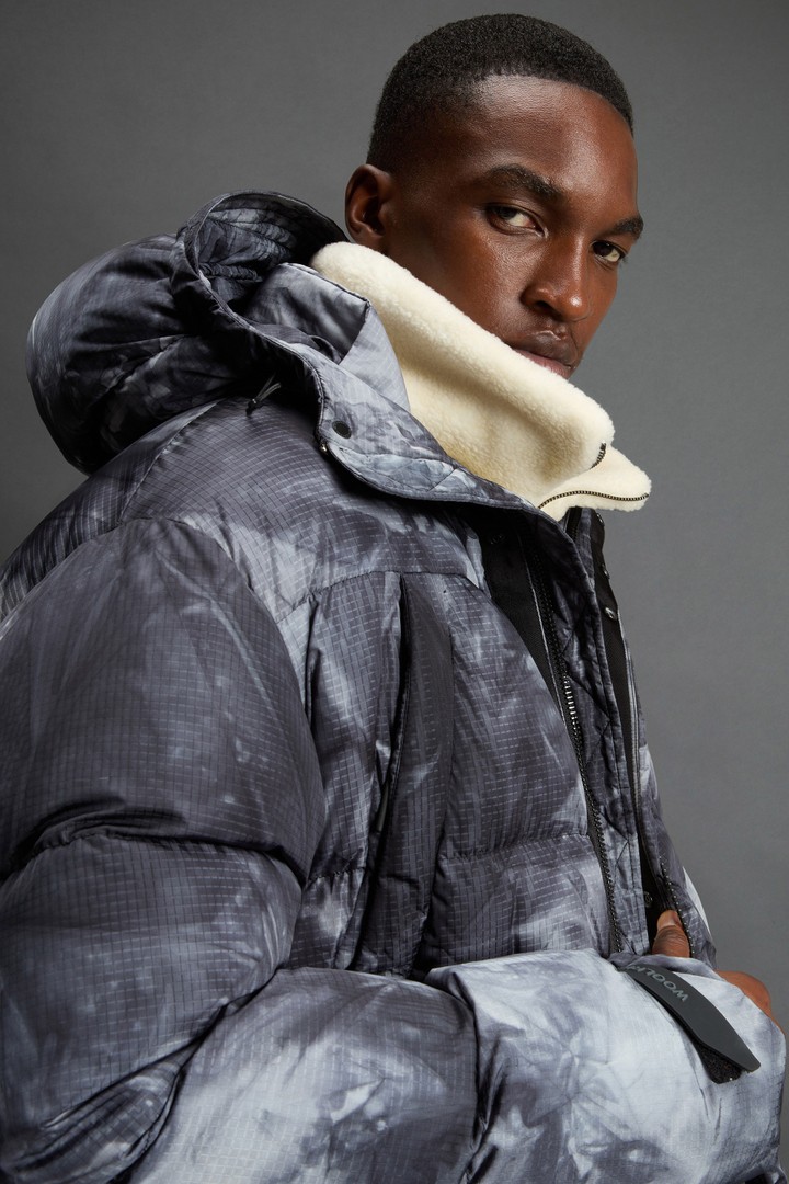 Down Jacket in Ripstop Fabric by Todd Snyder Gray photo 6 | Woolrich