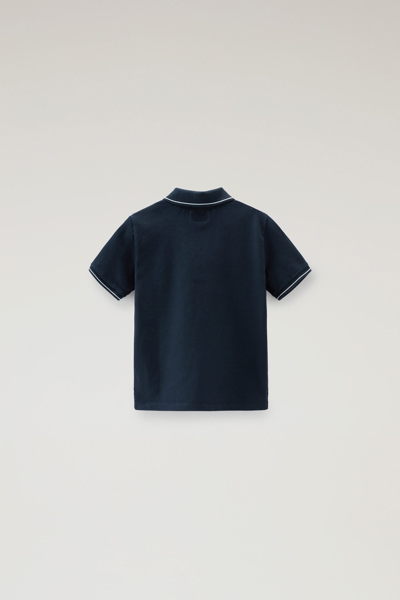 Boys' Monterey Polo in Stretch Cotton Piquet Blue photo 2 | Woolrich