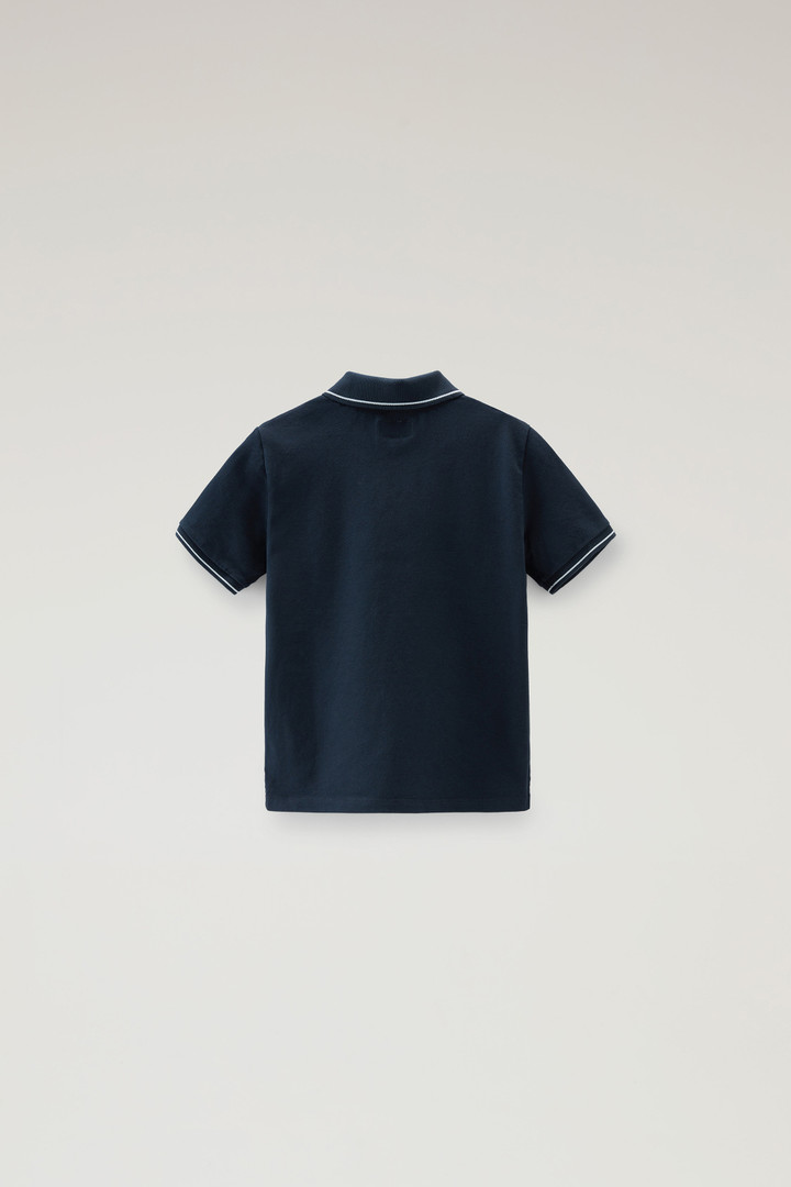Polo Monterey pour garçon en piqué de coton élastique Bleu photo 2 | Woolrich