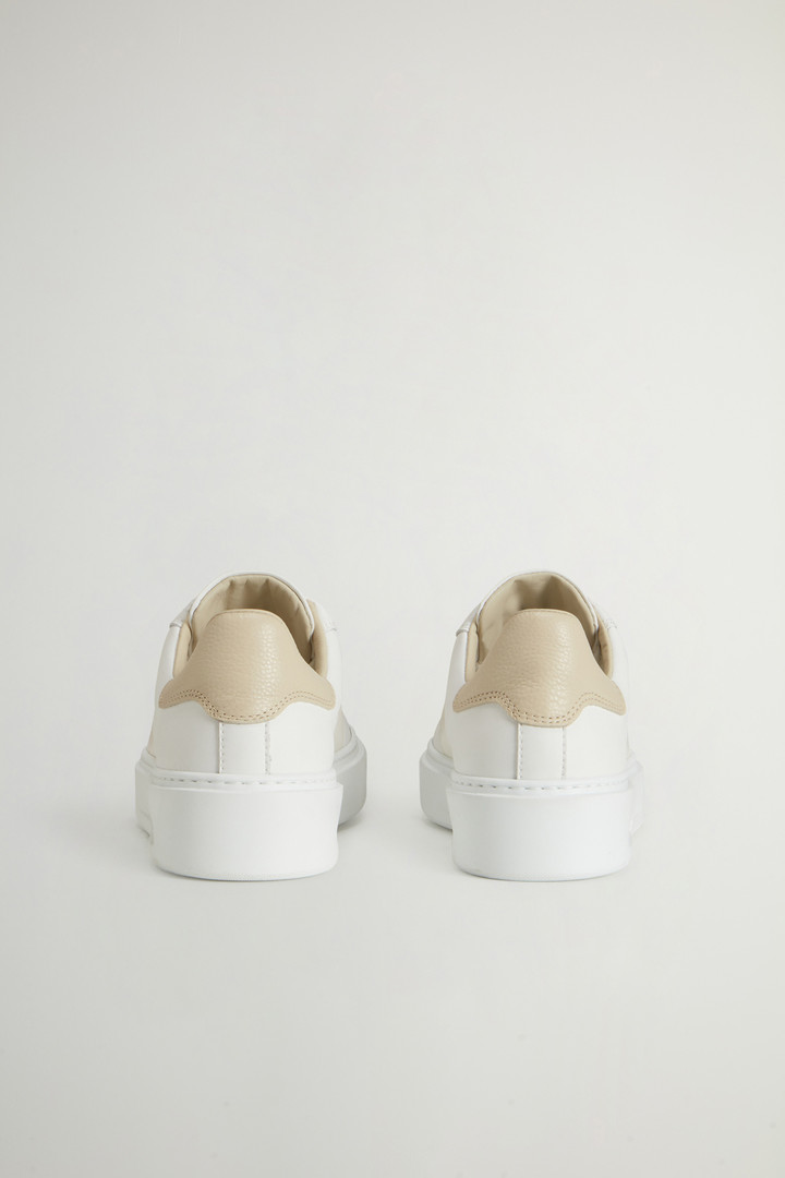 Classic Court-sneakers van leer met zijstrook Wit photo 3 | Woolrich