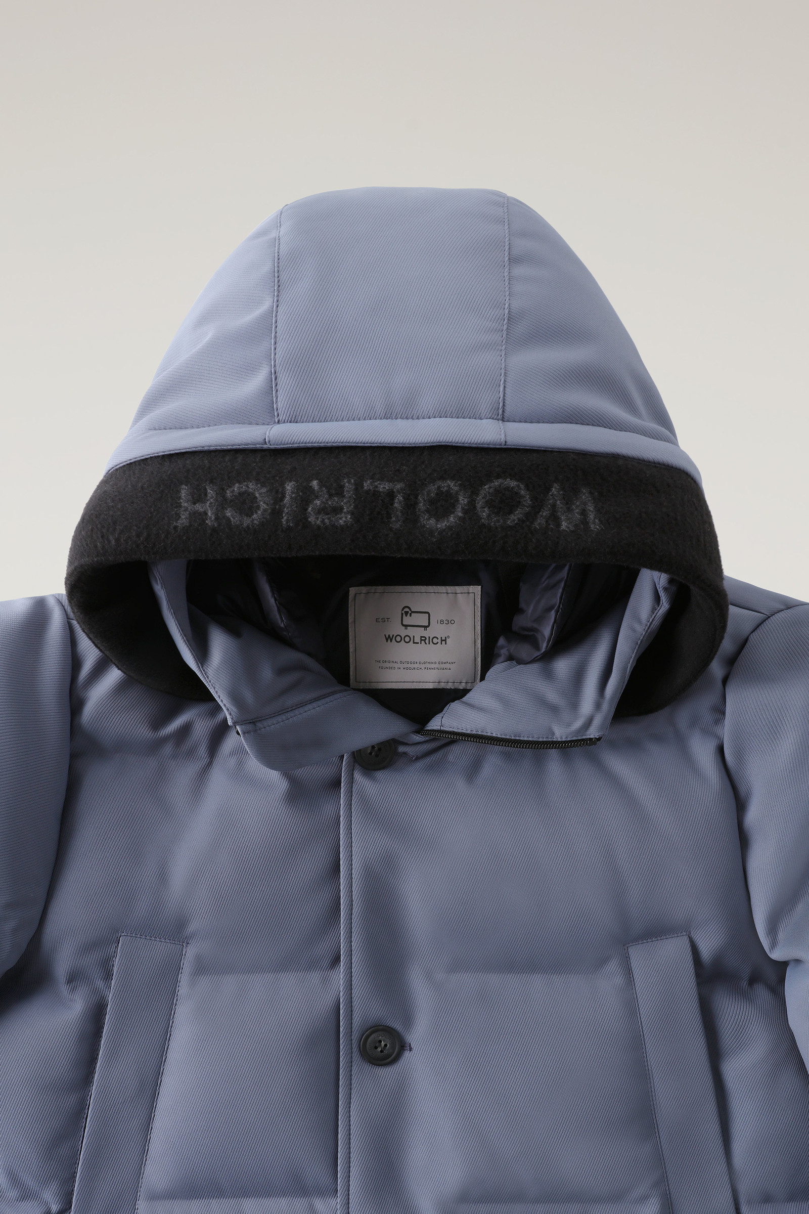Wasserdichter Parka mit abnehmbarem Logo-Wollschirm Blau photo 7 | Woolrich