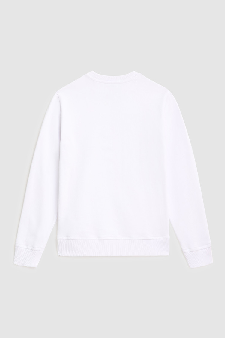 Sudadera niño de algodón con cuello redondo y logotipo