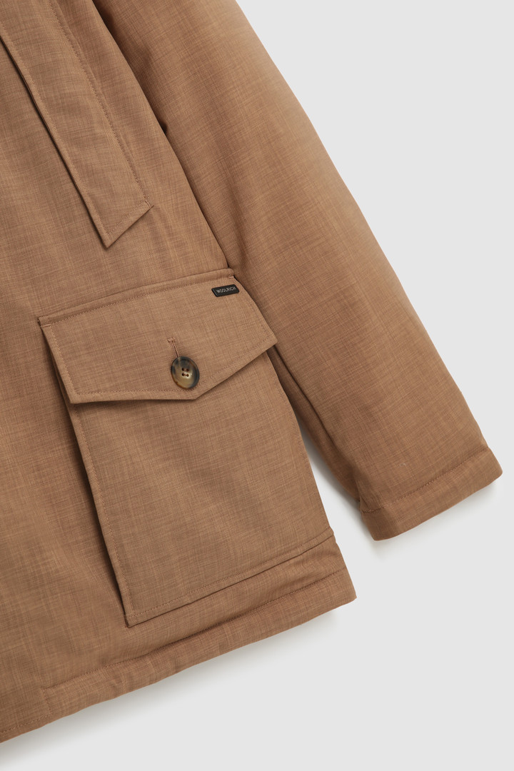 City Parka en tejido efecto lana de alto rendimiento