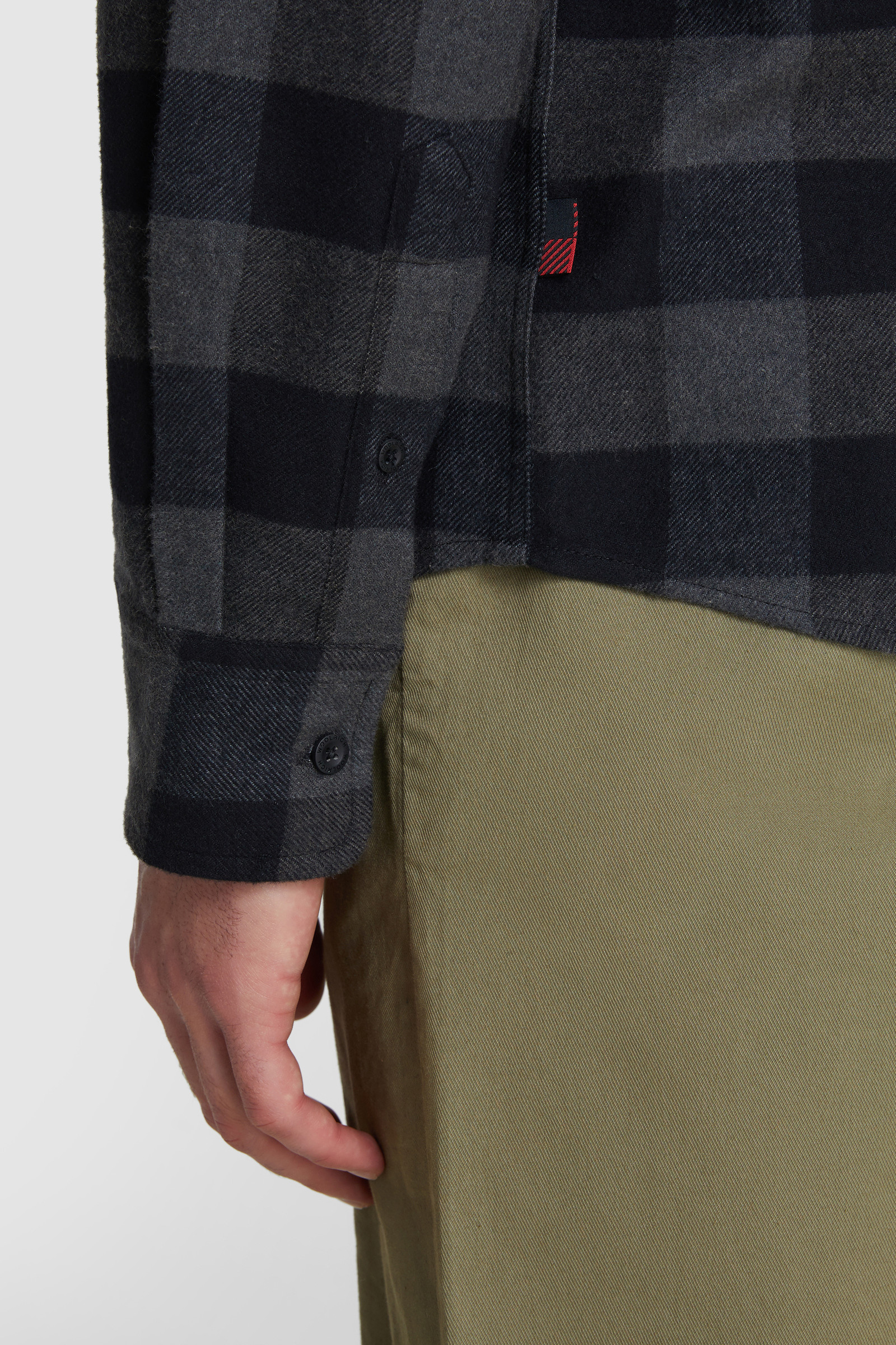 Trout Run Shirt with Buffalo Check Motif Black photo 5 | Woolrich