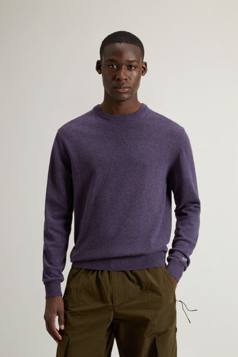 Pure Wool Crewneck Sweater Purple | Woolrich