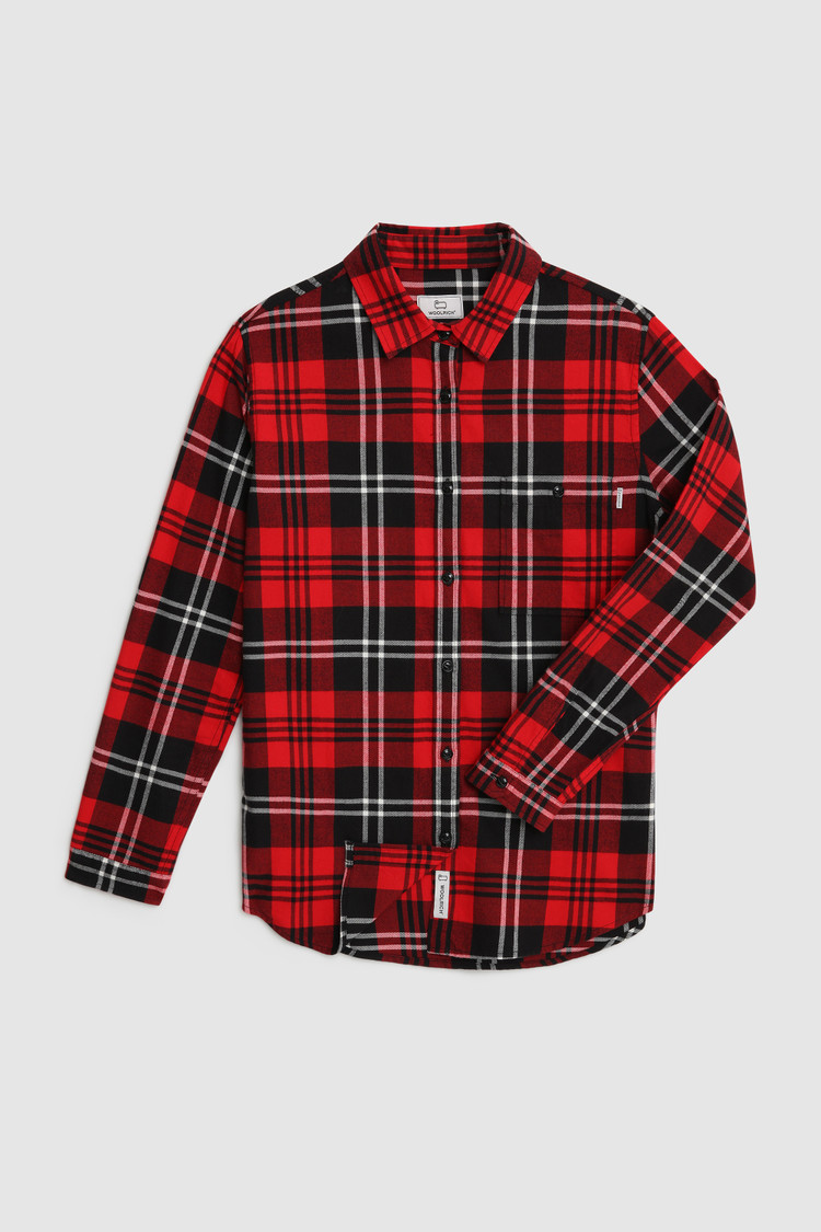 Cotton flannel Shirt with check pattern