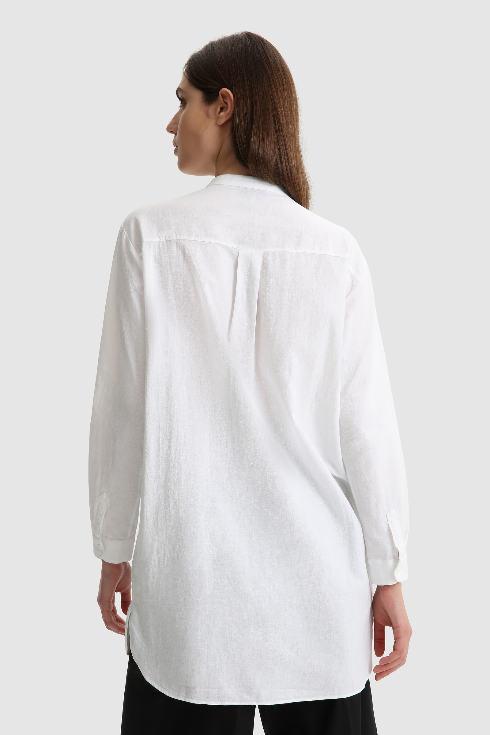 Cotton linen long shirt