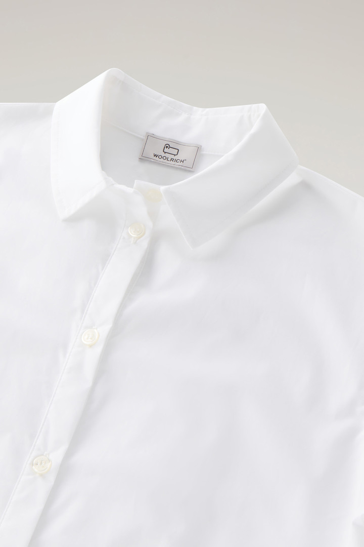 Shirt Dress in Pure Cotton Poplin White photo 6 | Woolrich
