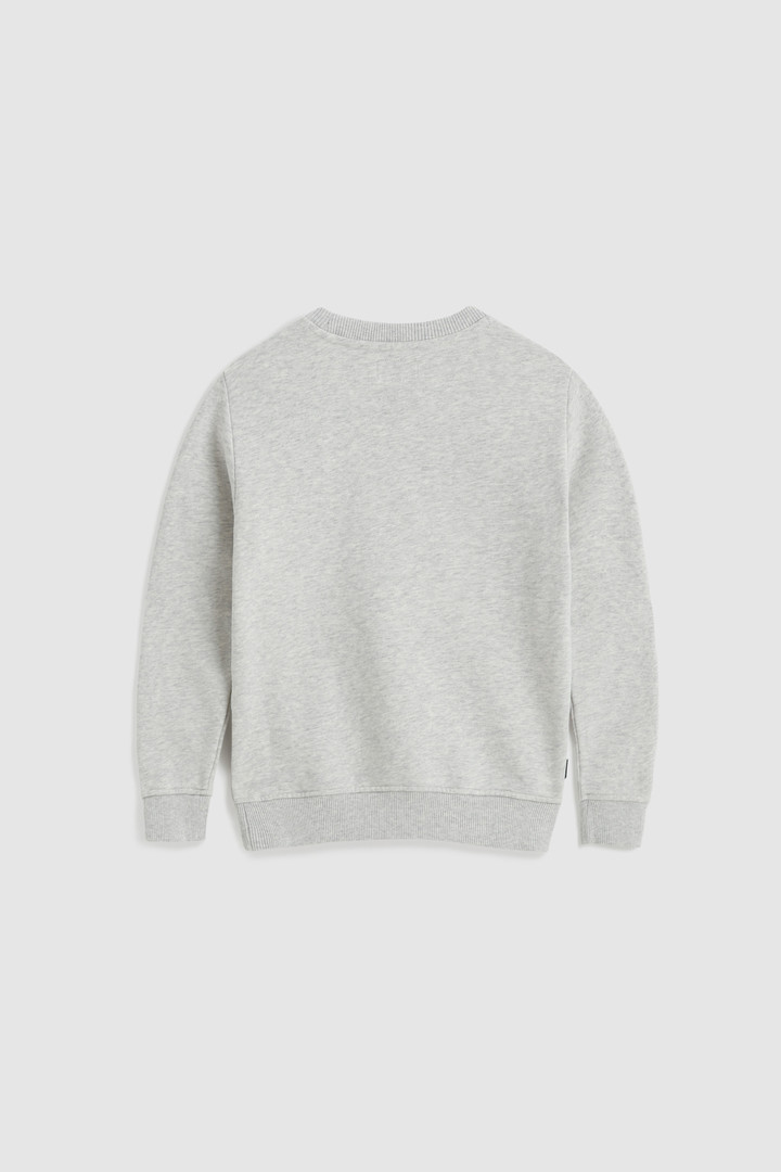 Boy's Crewneck Sweatshirt in Organic Cotton Grey photo 2 | Woolrich