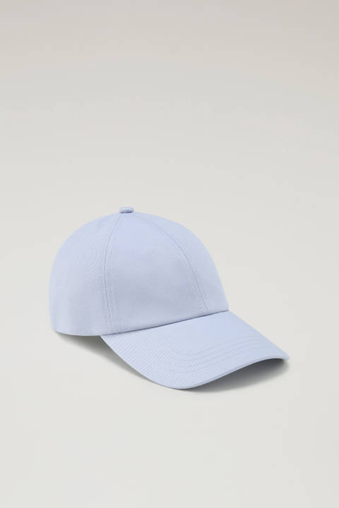 Logo Baseball Cap in Pure Cotton Twill Blue | Woolrich