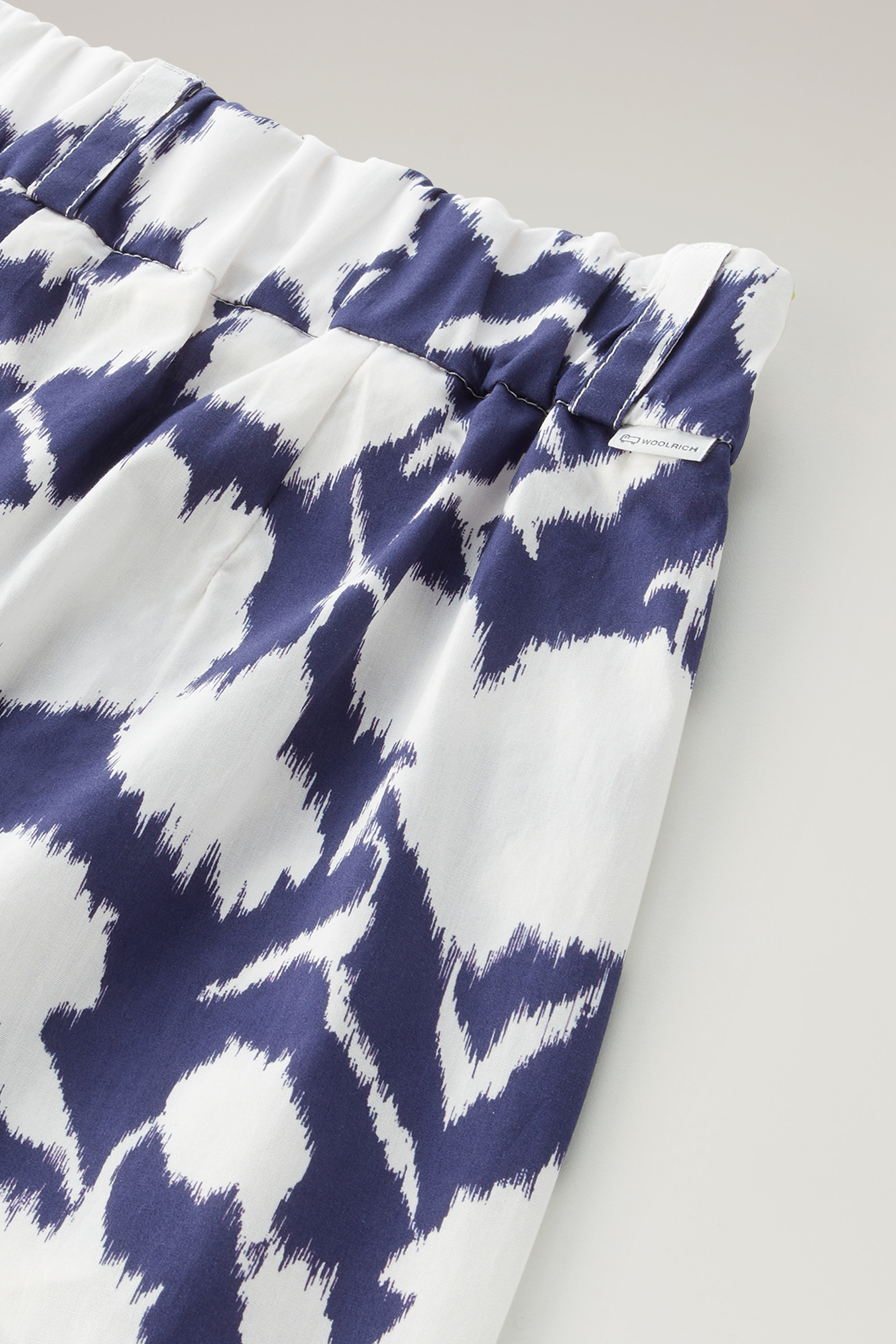 Short avec imprimé en popeline de pur coton bleu photo 7 | Woolrich