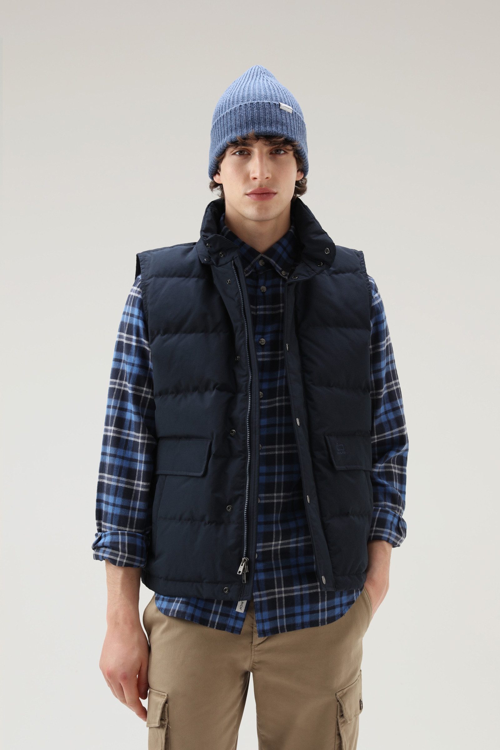 Aleutian Vest with Detachable Hood Blue | Woolrich USA