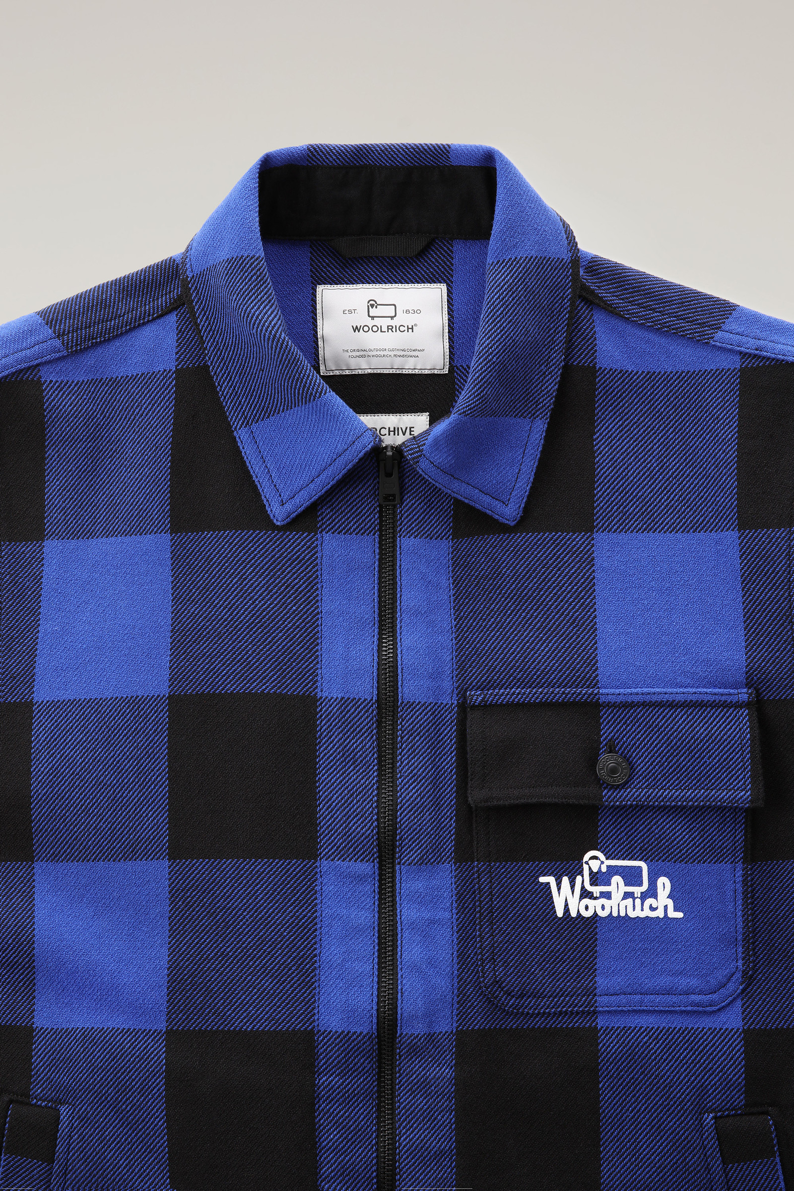 Timber Flannel Check Overshirt Blue photo 5 | Woolrich