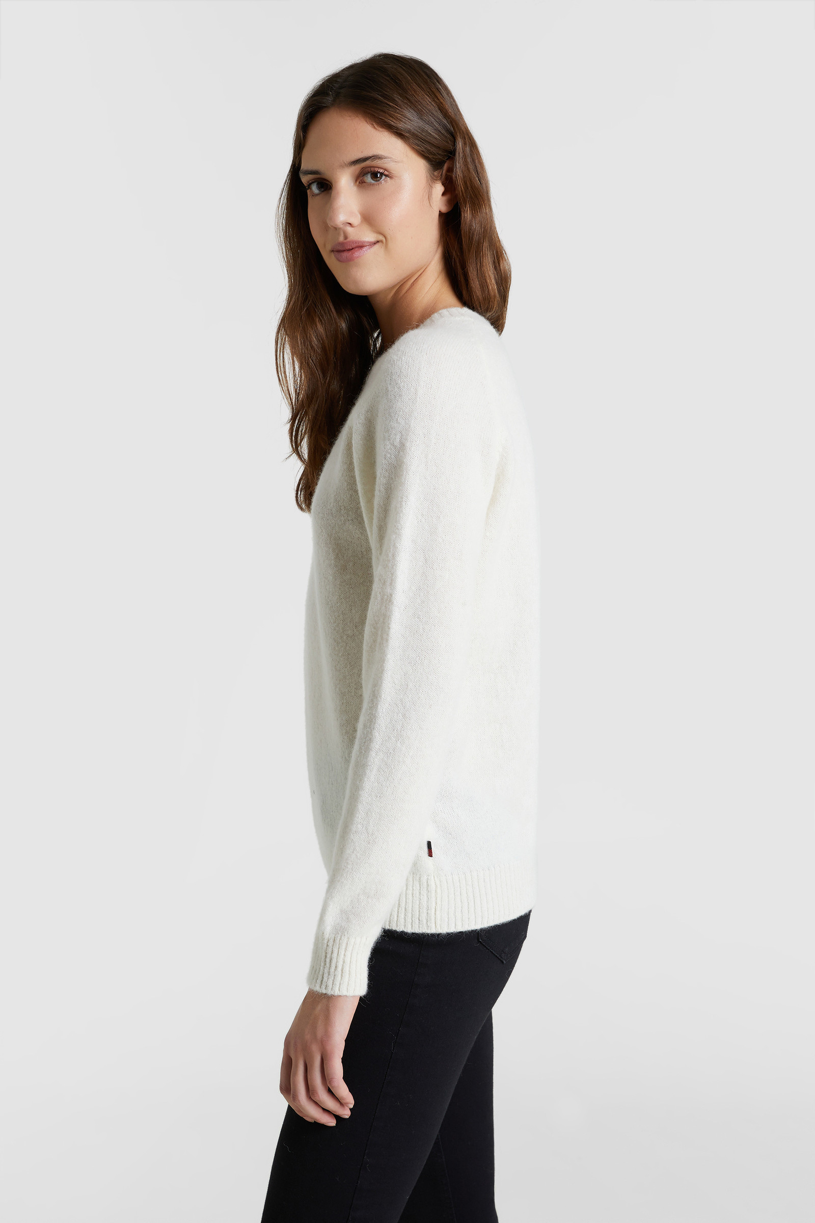 Trui van alpaca met ronde hals