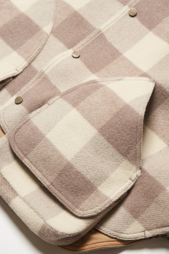 WOOL CHECK HUNTING JACKET Beige photo 10 | Woolrich