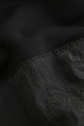 Pantaloni in cotone felpato con dettagli in crinkle nylon