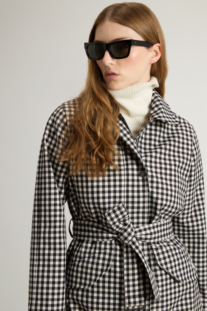 Yarn-Dyed Trench Coat in Three-Layer Fabric with Hood Gray photo 4 | Woolrich