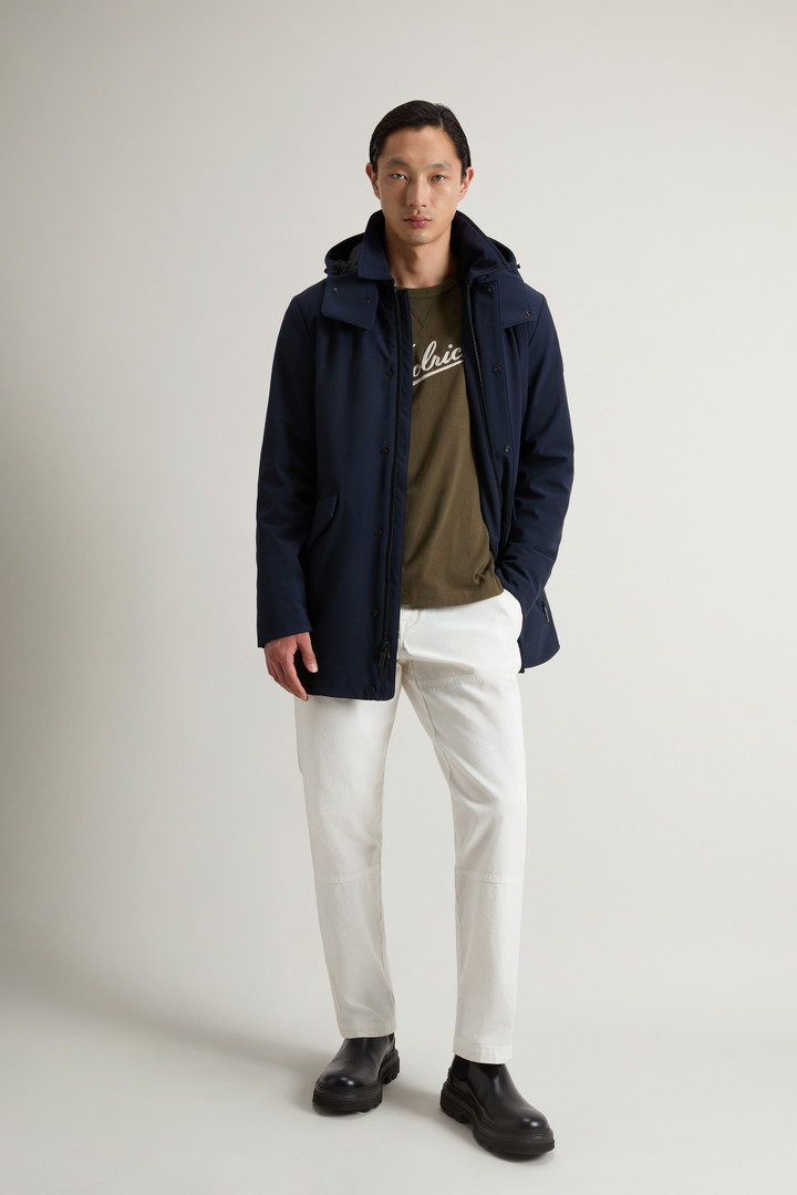 Barrow Mac Coat in Tech Softshell Blue photo 2 | Woolrich