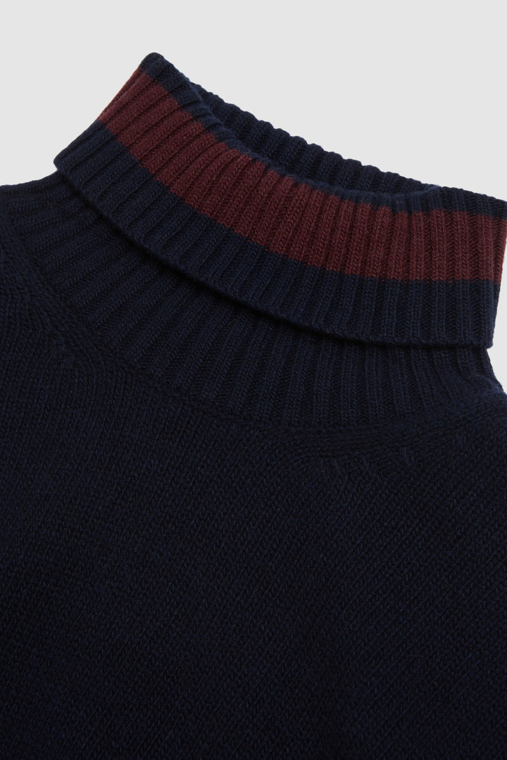 Maglione color-block collo alto in lana
