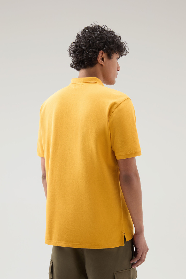 Piquet Polo Shirt in Pure Cotton Yellow photo 3 | Woolrich