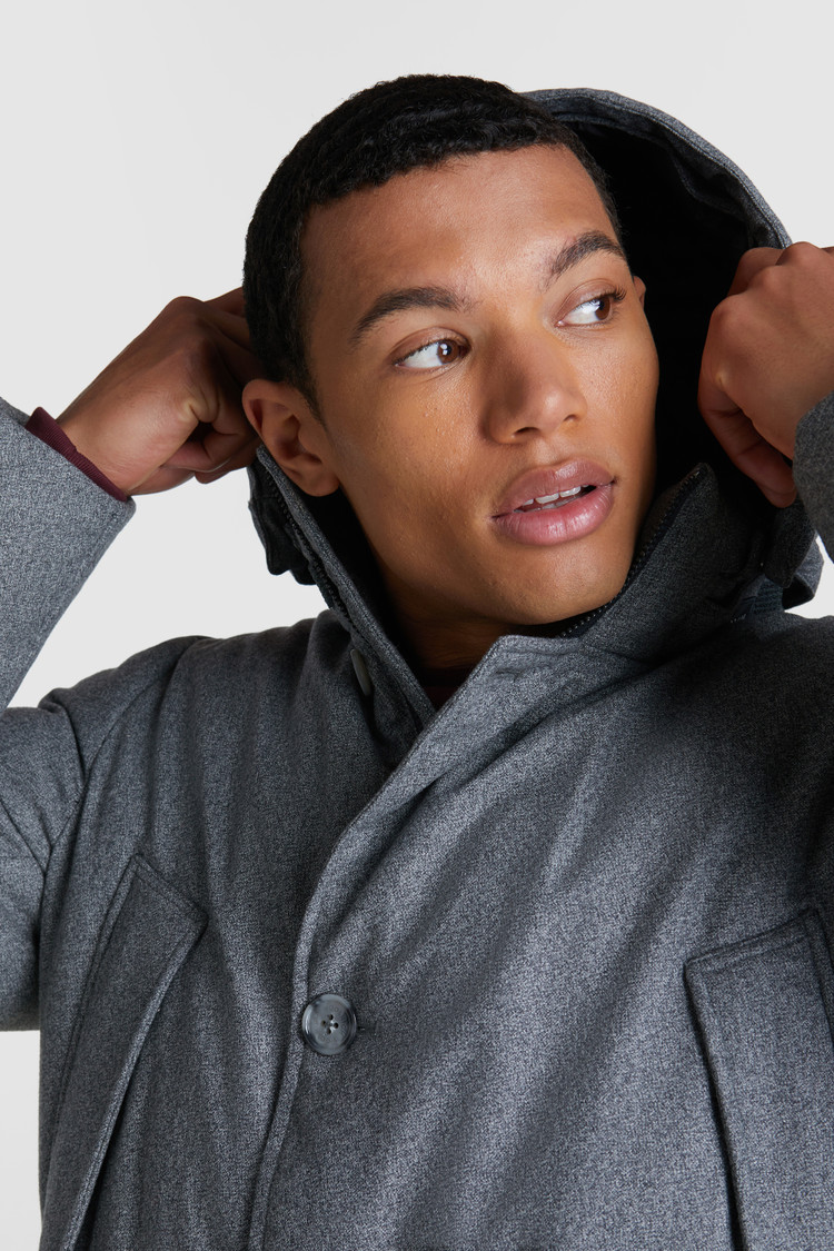 Luxe arctic Parka van fijne wol