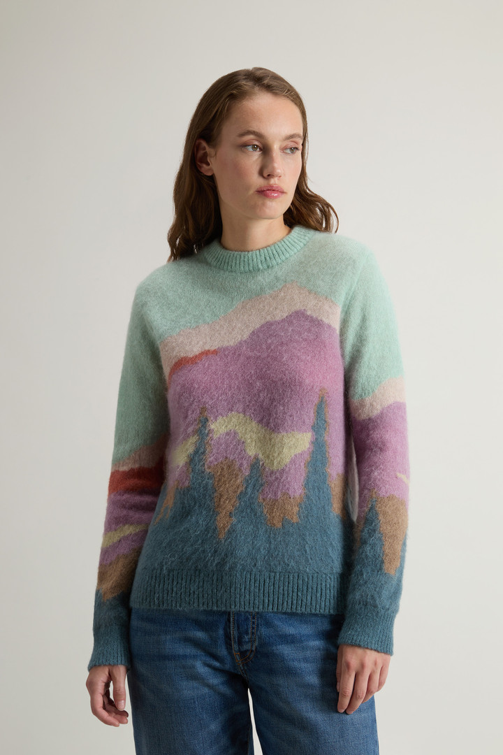 Maglione girocollo in misto mohair e lana Donna rosa Woolrich IT