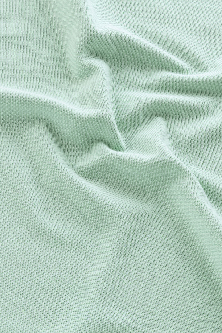 Polo Shirt in Pure Cotton Piquet Green photo 4 | Woolrich