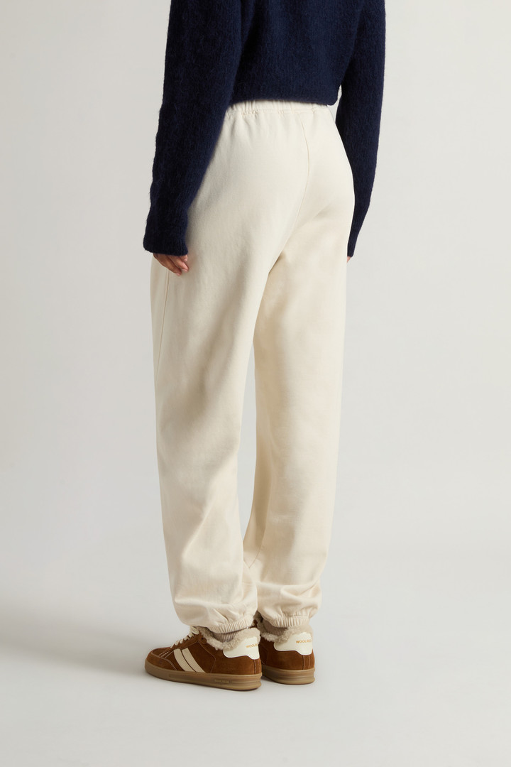 Pantalon en pur coton gratté Blanc photo 2 | Woolrich