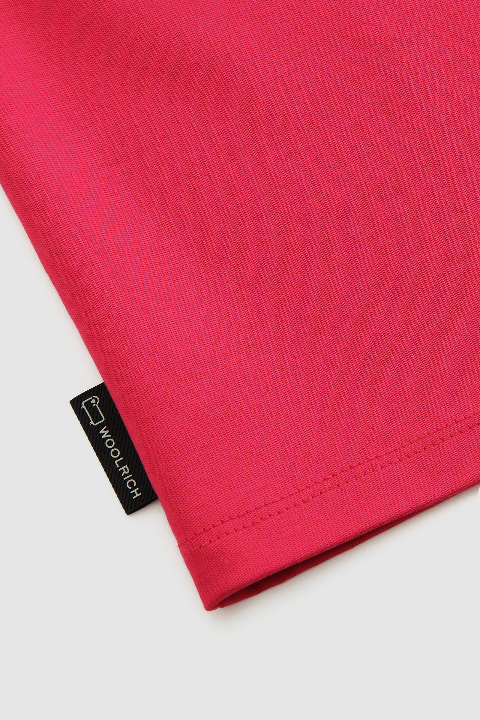 Stretch Cotton T-Shirt with Embossed Vintage Logo Pink photo 6 | Woolrich