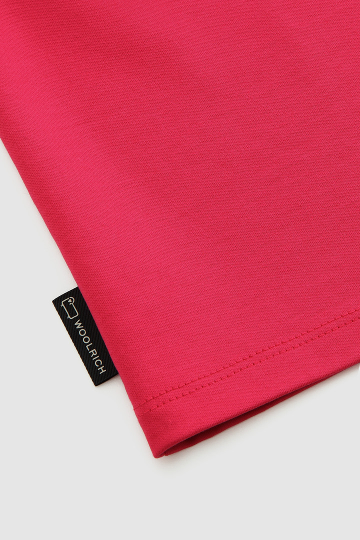 Stretch Cotton T-Shirt with Embossed Vintage Logo Pink photo 6 | Woolrich