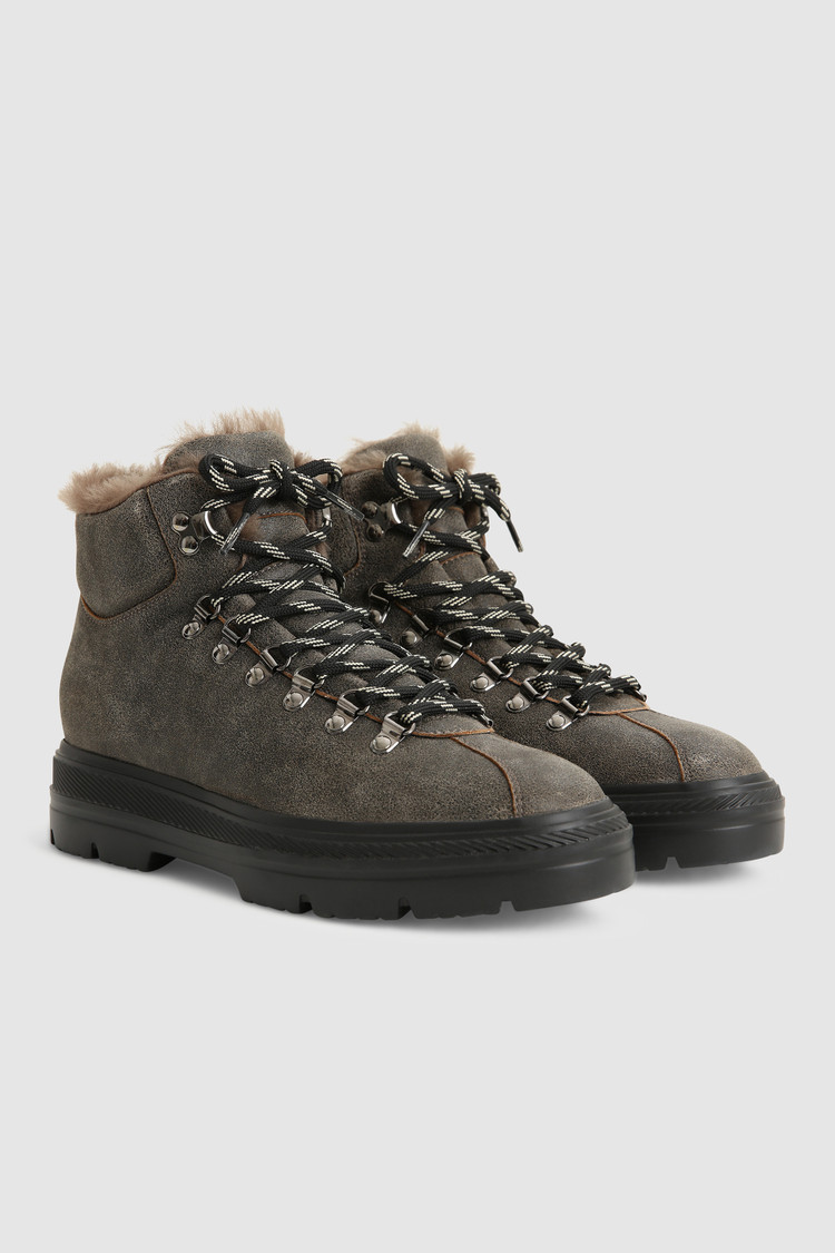 Bottes Hiking en peau de mouton suédée