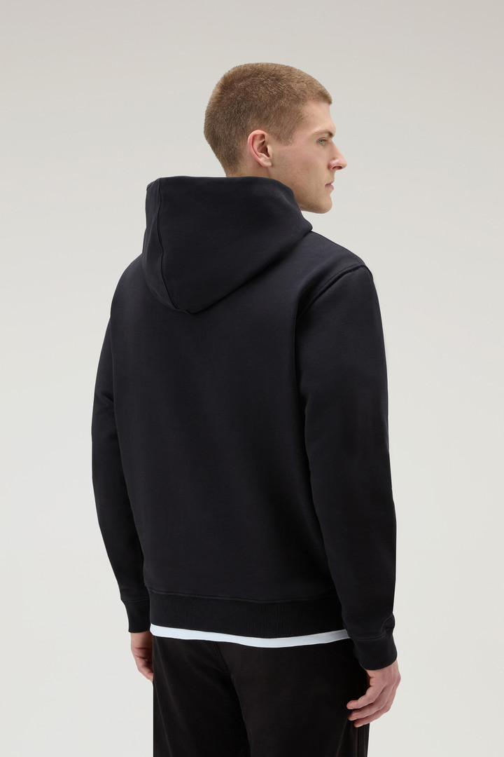 Hoodie in Pure Cotton Black photo 3 | Woolrich