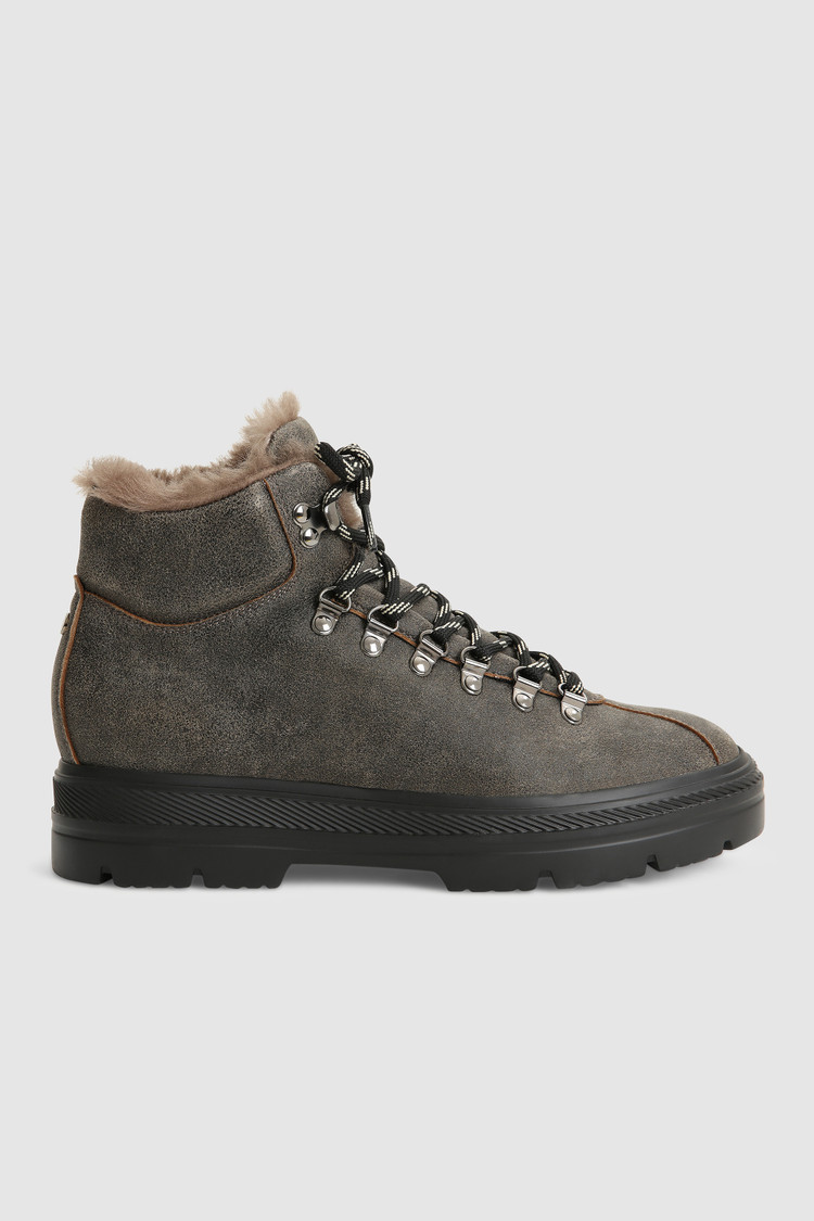 Bottes Hiking en peau de mouton suédée