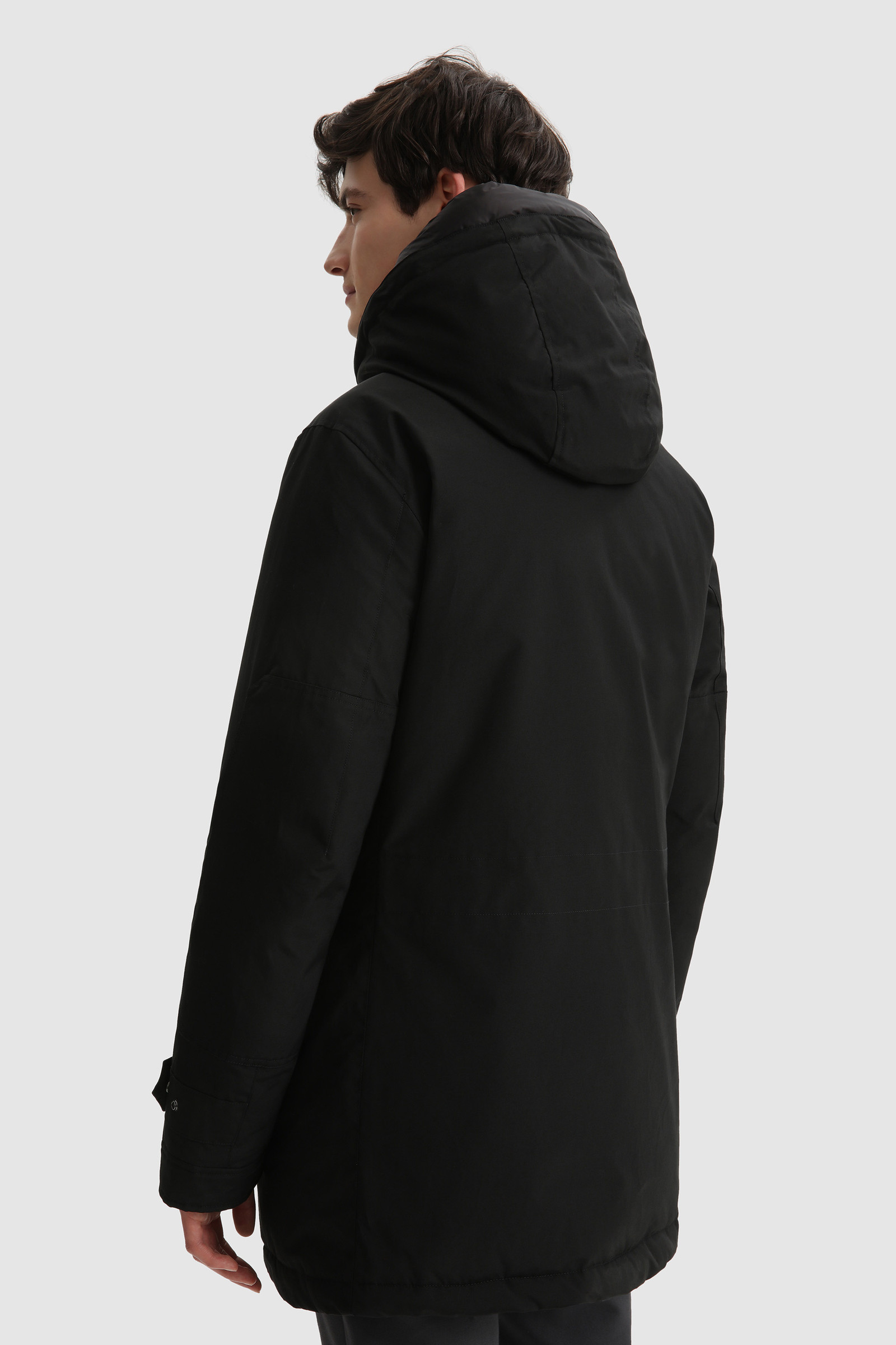 Men's Polar Parka with High Collar Black | Woolrich USA