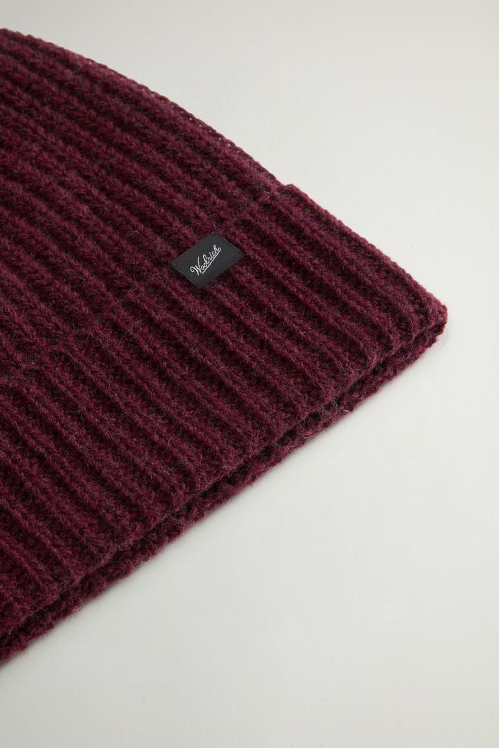 Merino Virgin Wool-Blend Beanie Purple photo 3 | Woolrich