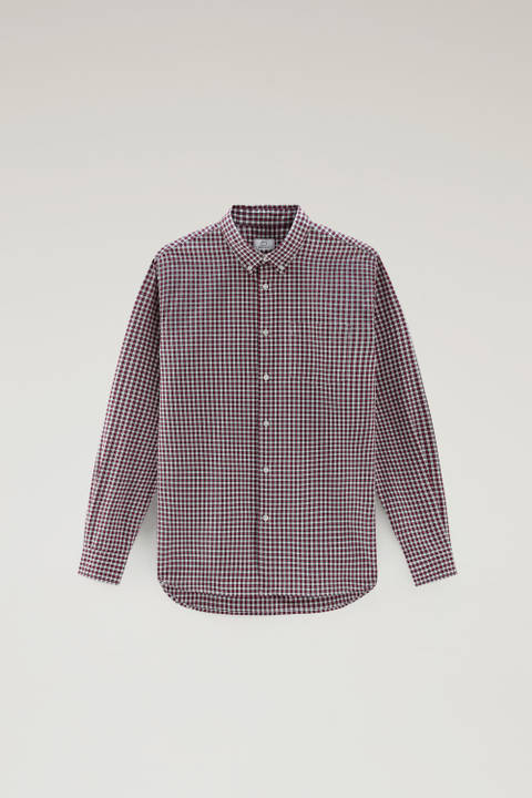 Checked Madras Shirt in Pure Cotton Red photo 2 | Woolrich