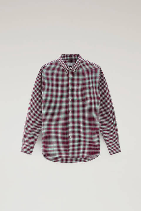 Camicia Madras in puro cotone a quadri Rosso photo 2 | Woolrich