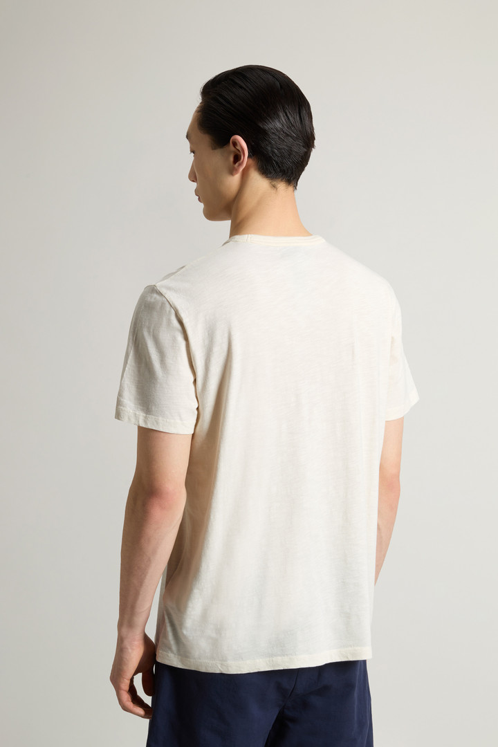 T-shirt in puro cotone fiammato Bianco photo 3 | Woolrich