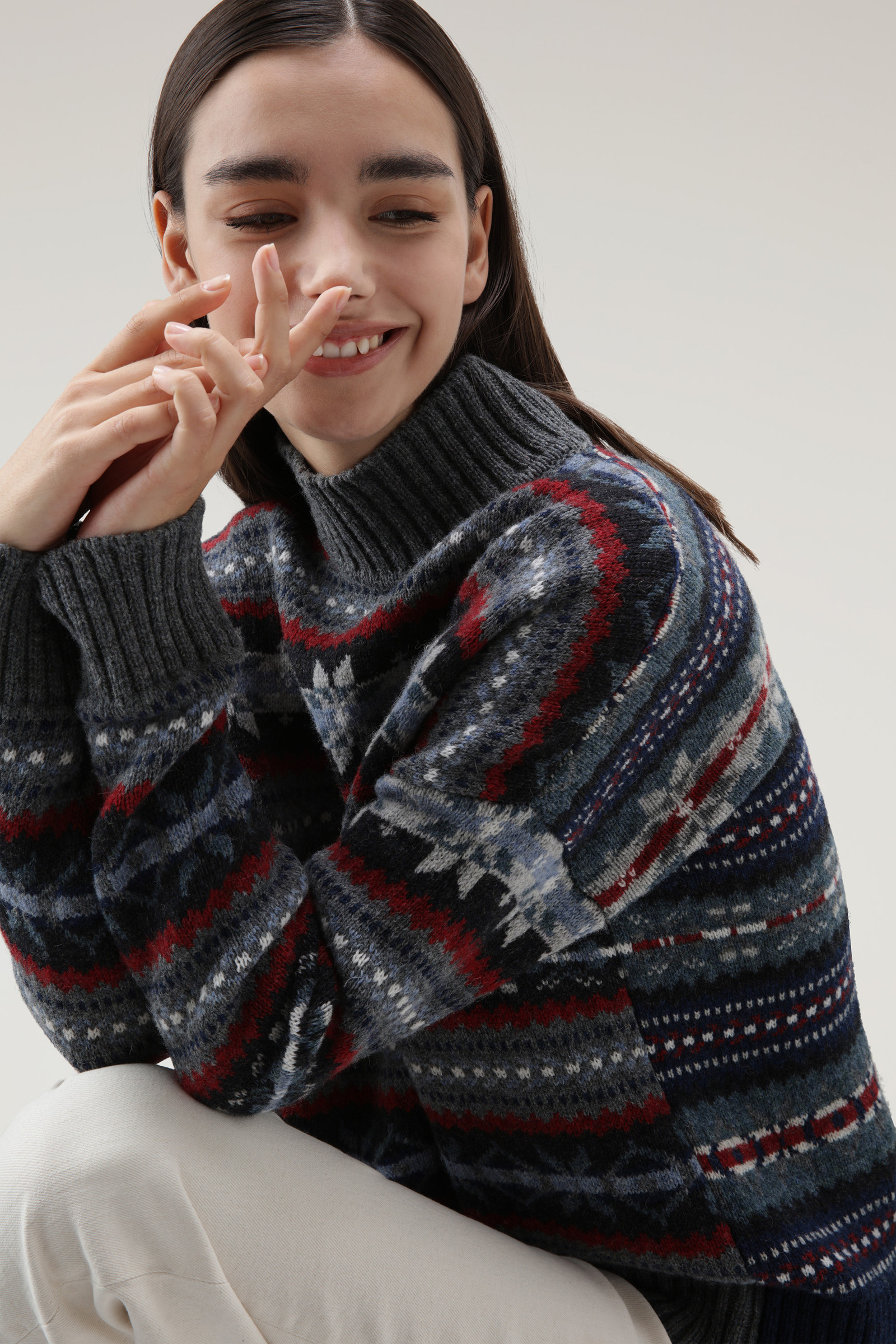 Fair Isle-coltrui zwart photo 4 | Woolrich