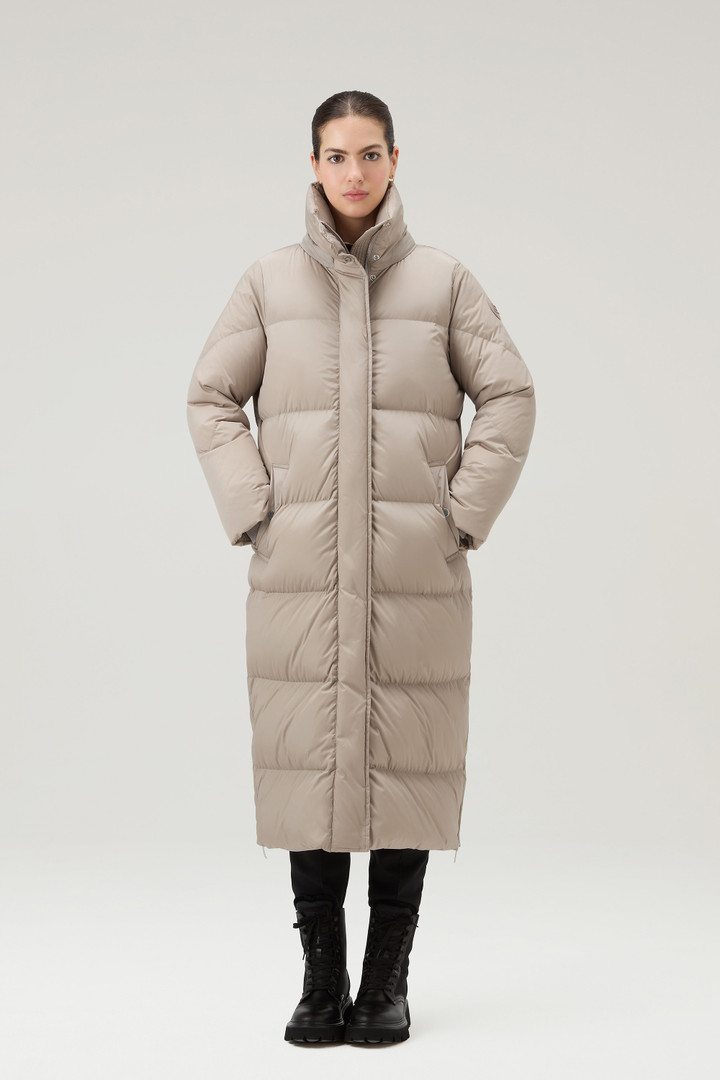 Women's Hooded Alsea Down Jacket in Stretch Nylon green Women's Hooded Alsea Down Jacket in Stretch Nylon green