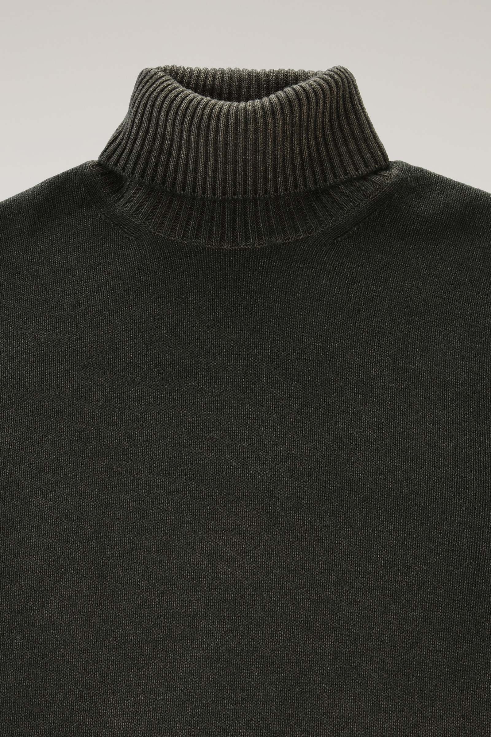 Garment-dyed Turtleneck Sweater in Pure Virgin Wool Green photo 6 | Woolrich