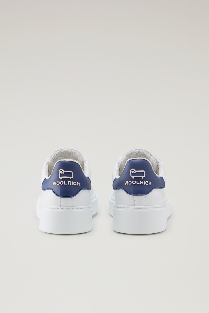 Classic Court Sneakers in Leather with Contrasting Patch White photo 3 | Woolrich