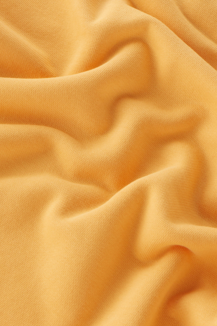 Pullover im College-Stil mit Rundhalsausschnitt aus reiner Baumwolle Gelb photo 5 | Woolrich