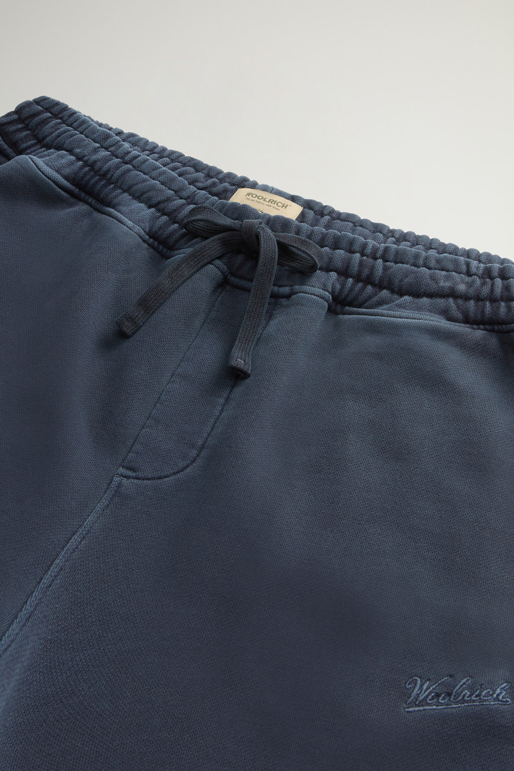 Garment-Dyed Pants in Pure Cotton Fleece Blue photo 5 | Woolrich