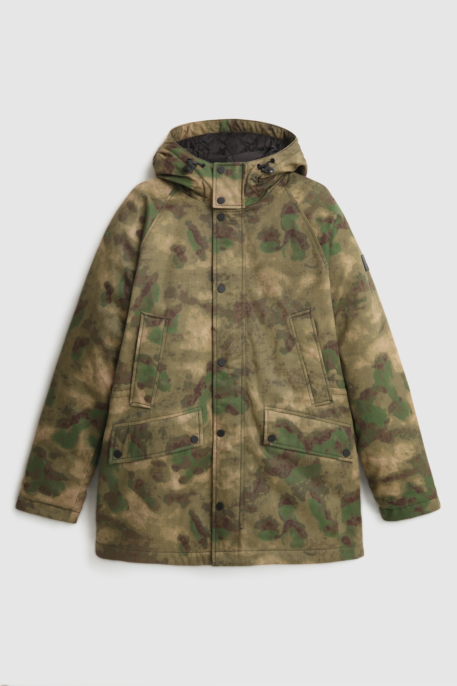 Polar Parka aus gewachster Camo-Baumwolle von British Millerain