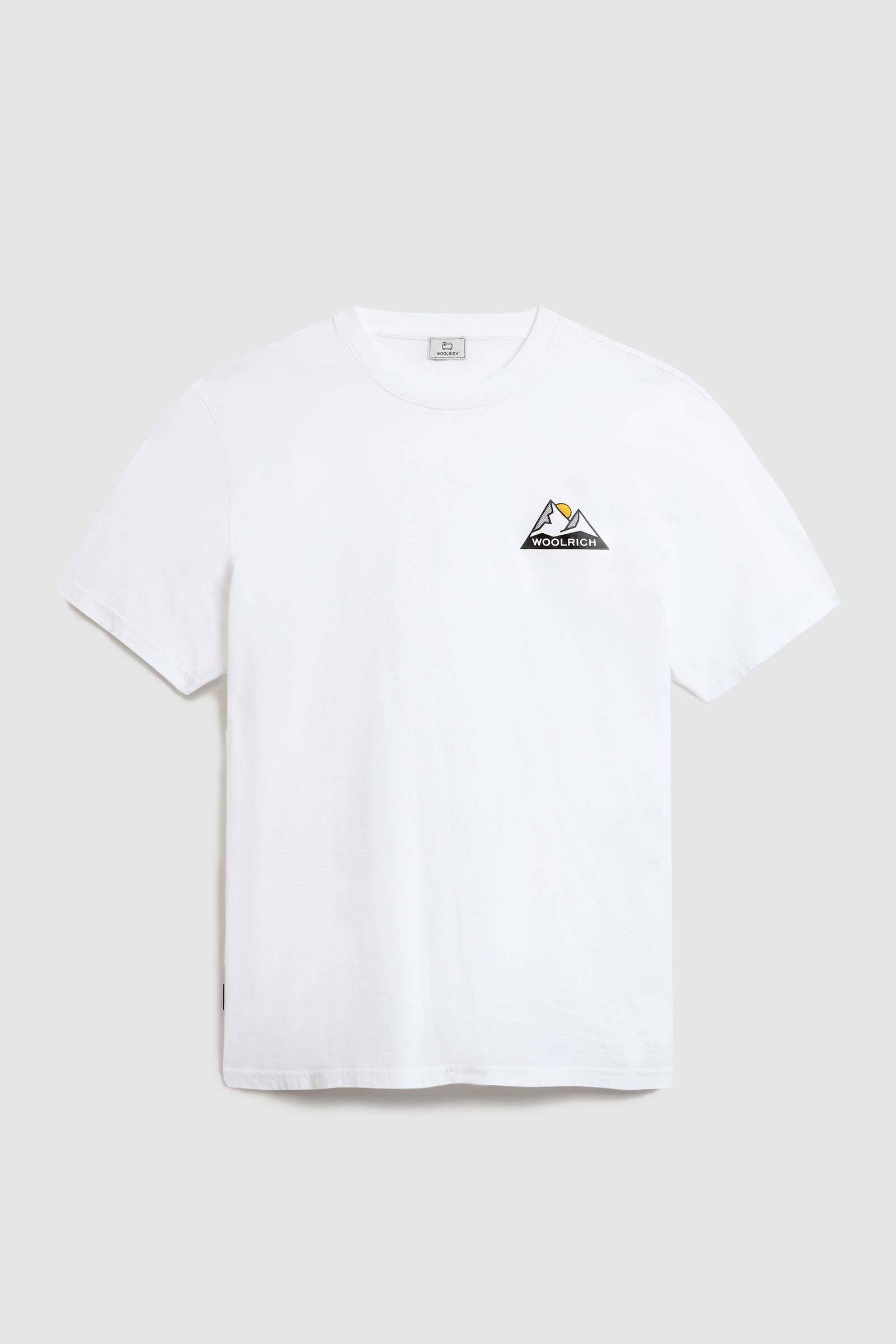 T-Shirt with Mountain Logo White photo 4 | Woolrich